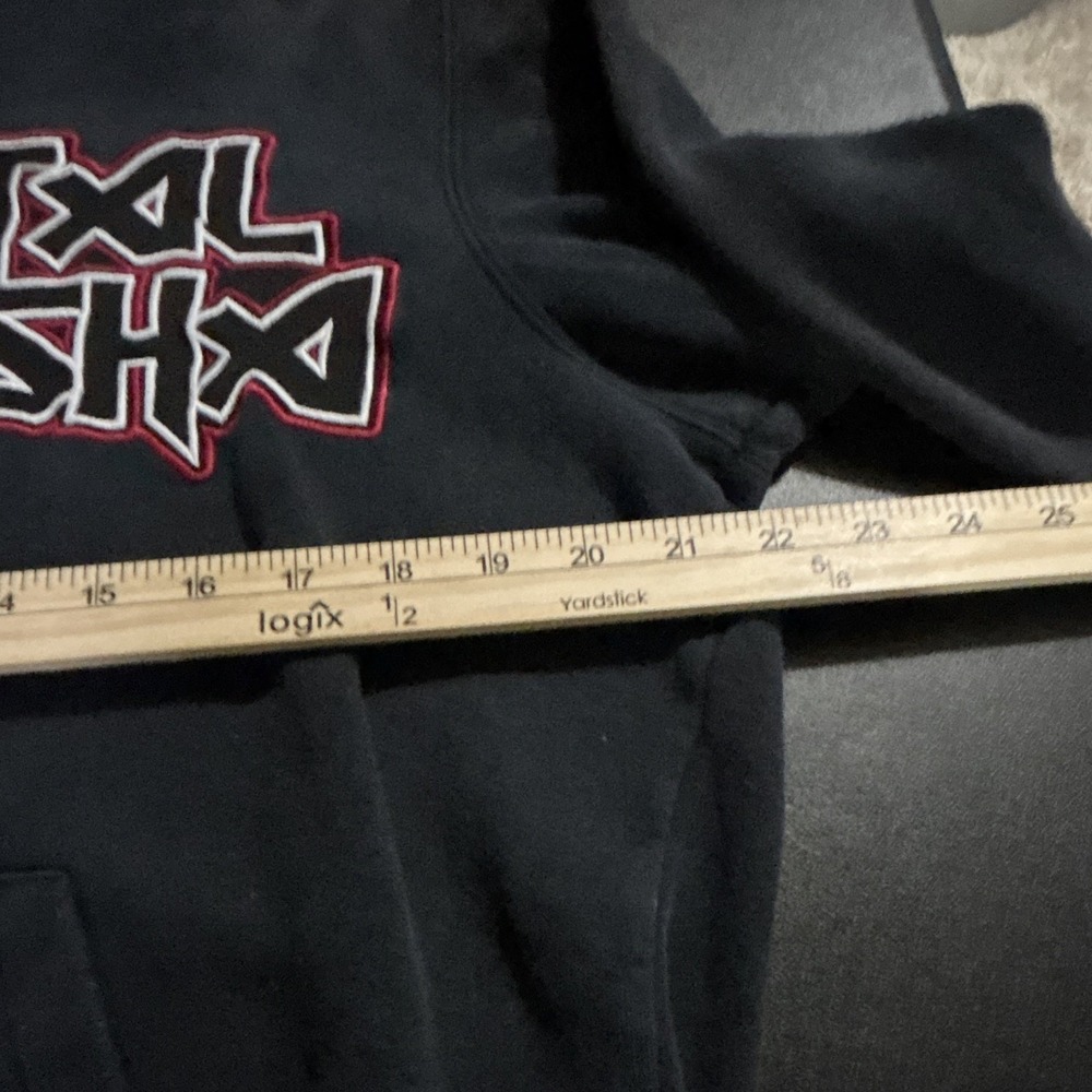 Vintage Metal Mulisha M Black Fleece Pullover Hoodie Men Graphic Skulls Goth - Picture 5 of 7
